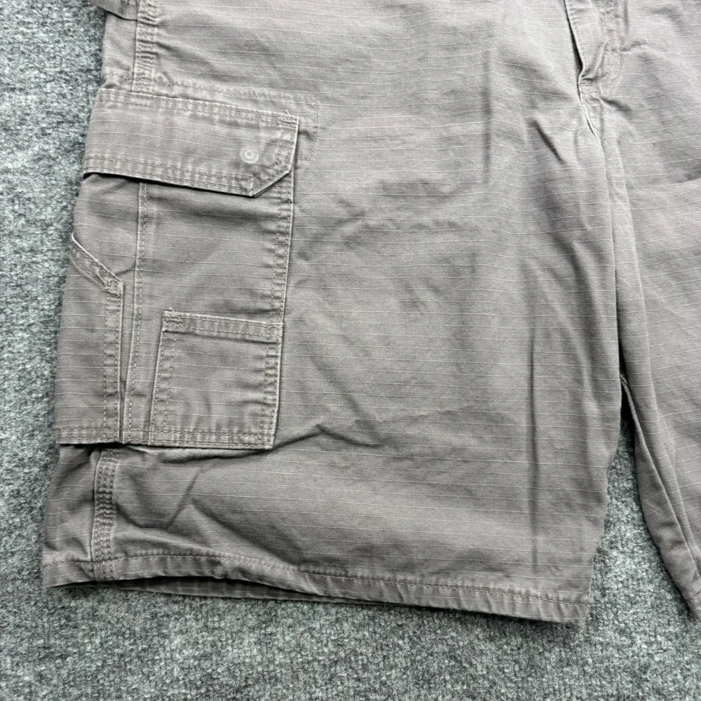 Wrangler Riggs Workwear Cargo Shorts Mens 40 Gray 10in Ripstop Durable Workwear